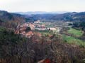 Panoramica della vallata di Pallare scattata dall’alto del Bric Zeinei