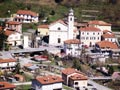 La chiesa di Pallare vista dal Bric della Sciorte